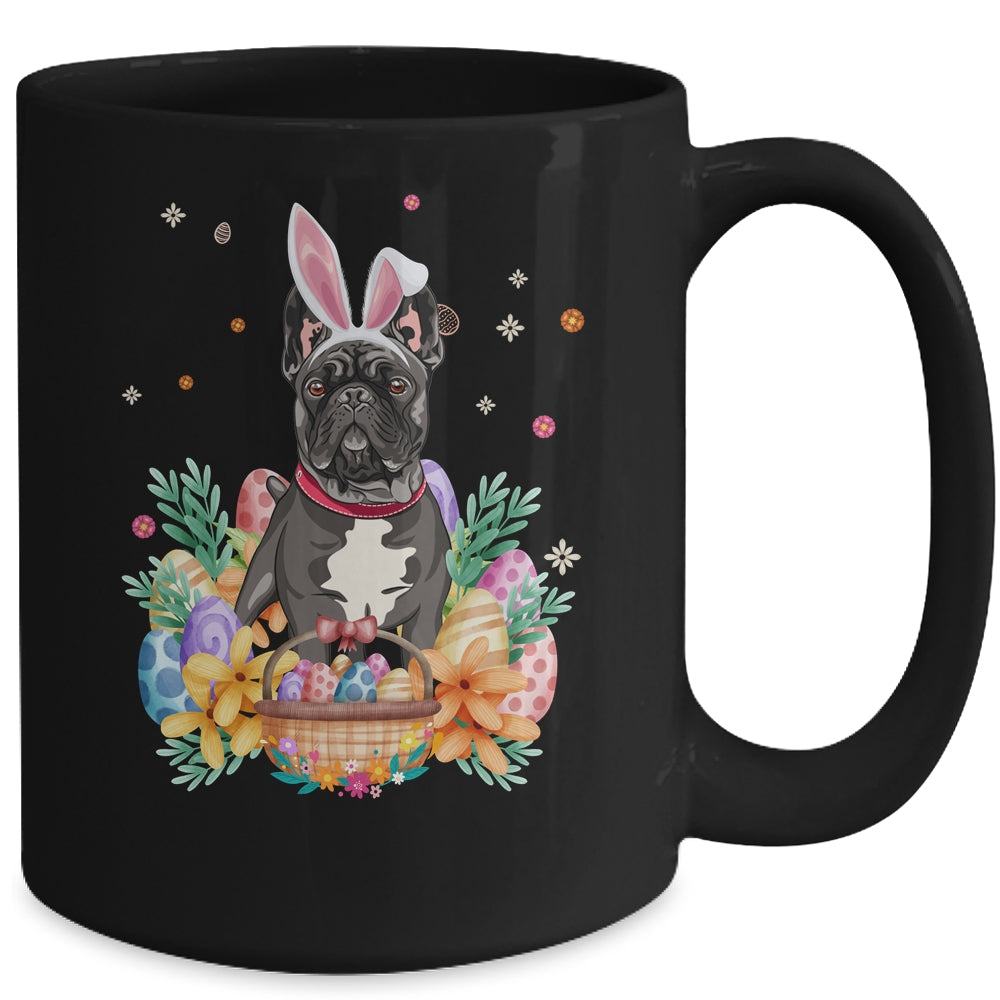 Happy Easter Cute Bunny French Bulldog Wearing Bunny Ears Mug | siriusteestore