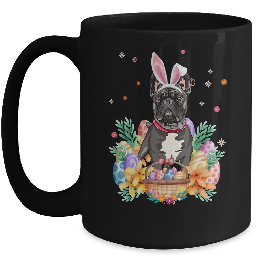 Happy Easter Cute Bunny French Bulldog Wearing Bunny Ears Mug | siriusteestore