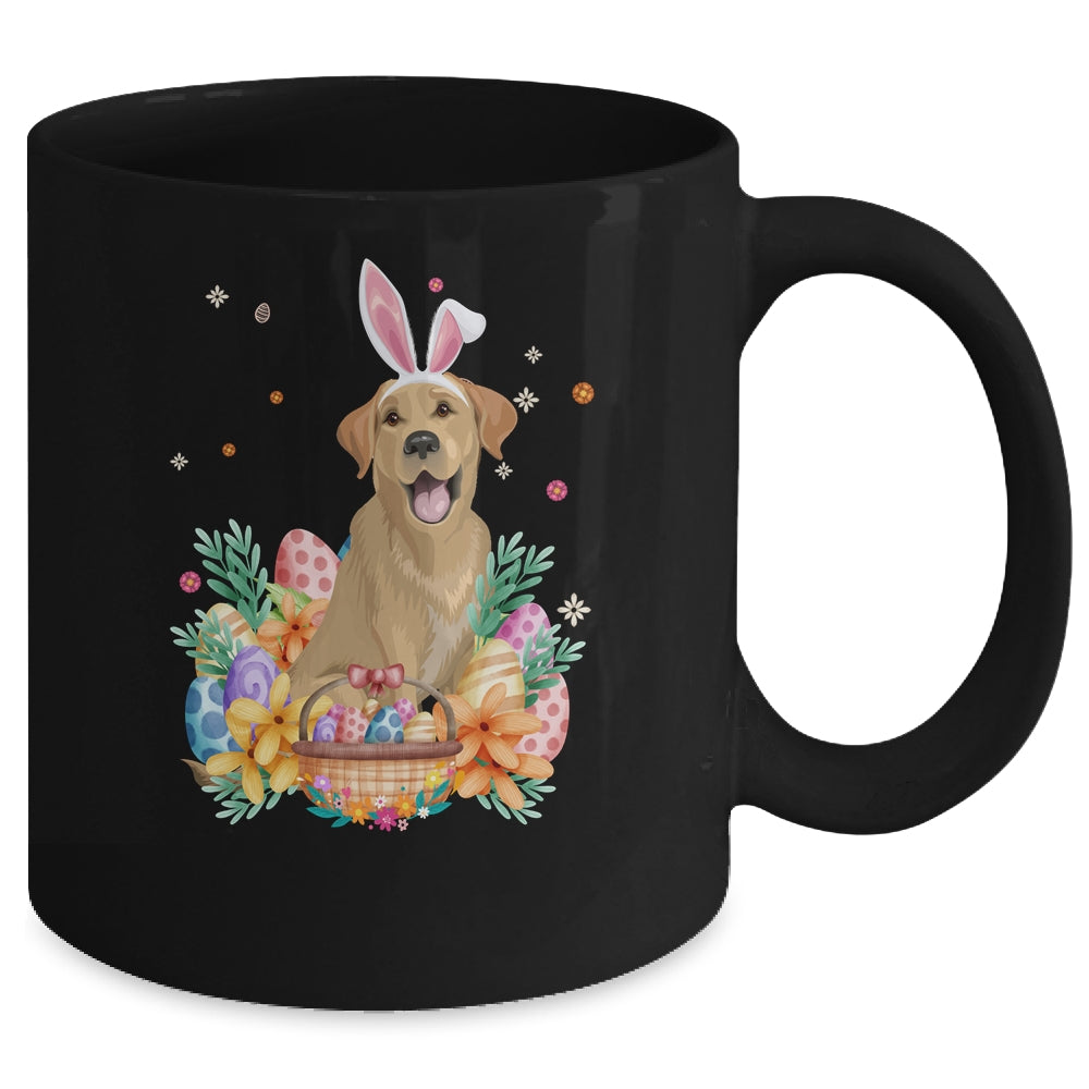Happy Easter Cute Bunny Labrador Wearing Bunny Ears Mug | siriusteestore