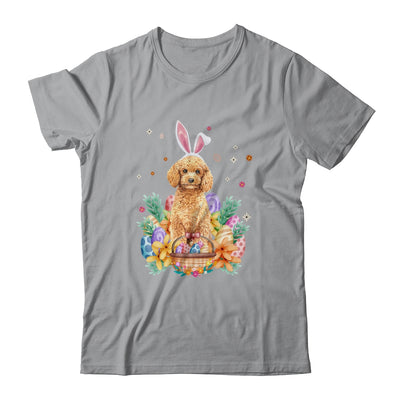 Happy Easter Cute Bunny Poodle Wearing Bunny Ears Shirt & Hoodie | siriusteestore