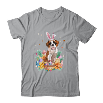 Happy Easter Cute Bunny Saint Bernard Wearing Bunny Ears Shirt & Hoodie | siriusteestore