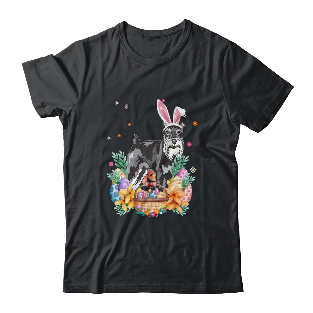 Happy Easter Cute Bunny Schnauzer Wearing Bunny Ears Shirt & Hoodie | siriusteestore