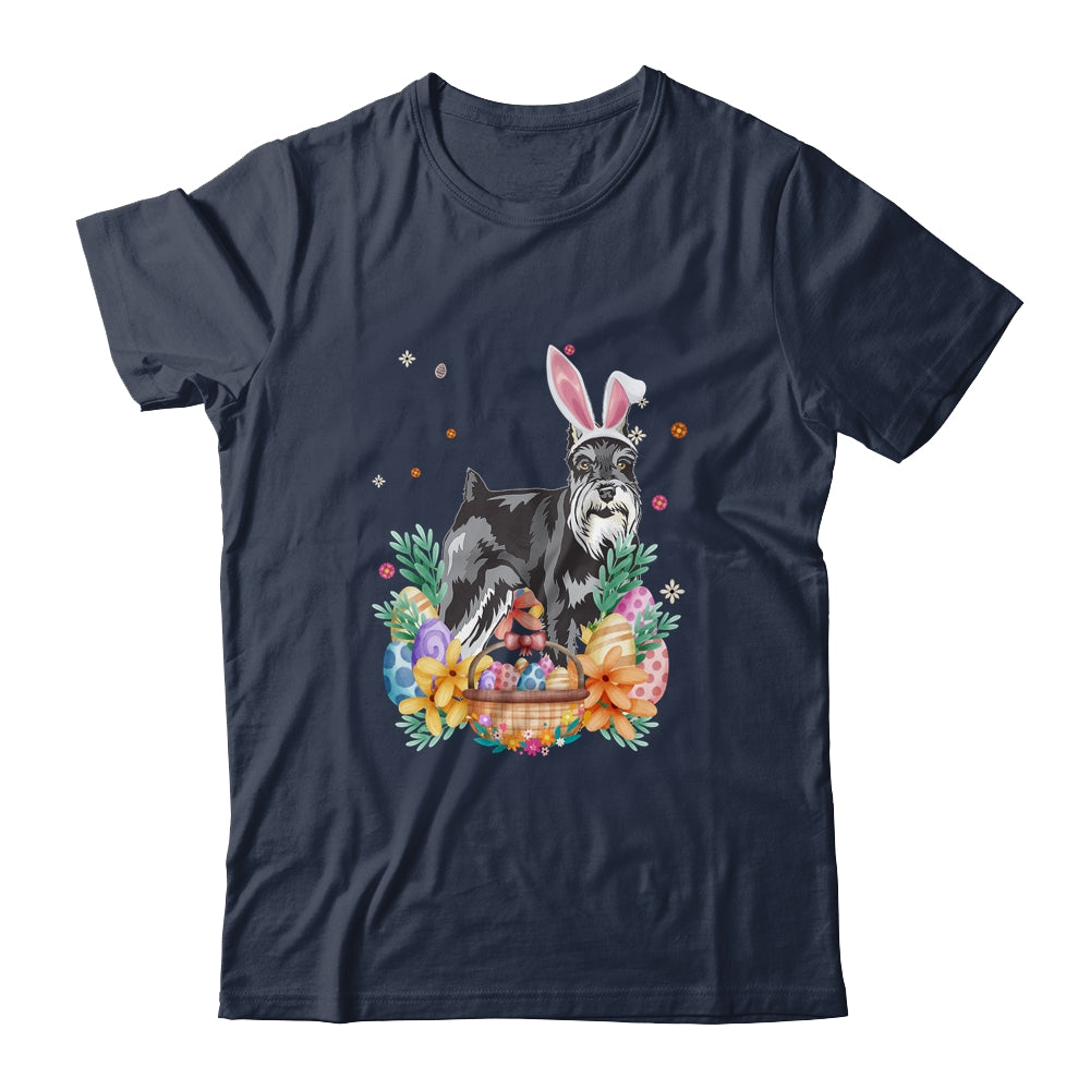 Happy Easter Cute Bunny Schnauzer Wearing Bunny Ears Shirt & Hoodie | siriusteestore