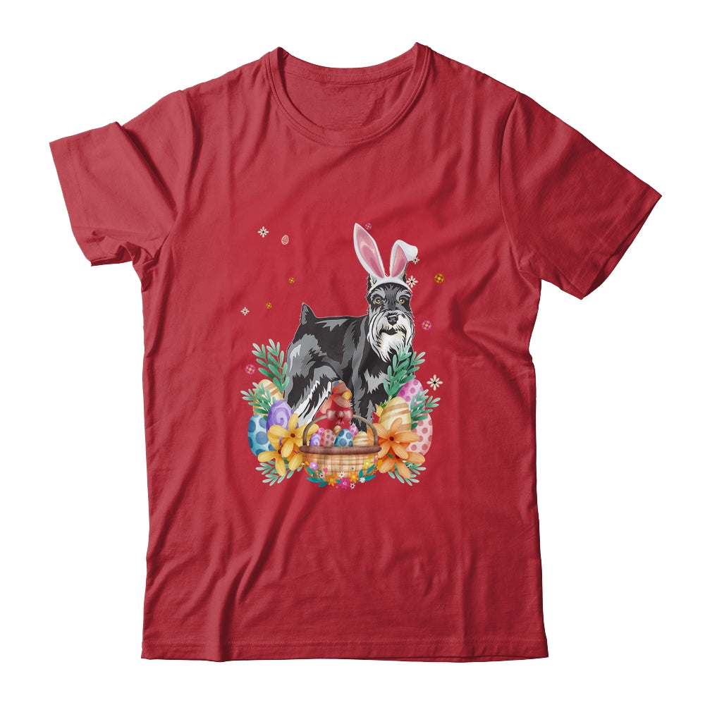 Happy Easter Cute Bunny Schnauzer Wearing Bunny Ears Shirt & Hoodie | siriusteestore