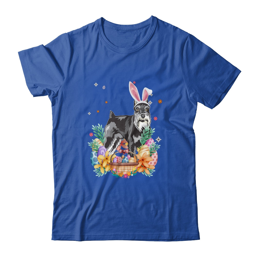 Happy Easter Cute Bunny Schnauzer Wearing Bunny Ears Shirt & Hoodie | siriusteestore