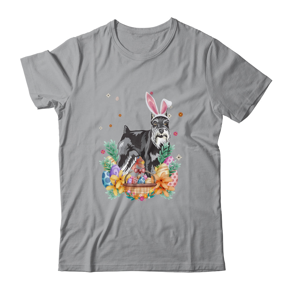 Happy Easter Cute Bunny Schnauzer Wearing Bunny Ears Shirt & Hoodie | siriusteestore