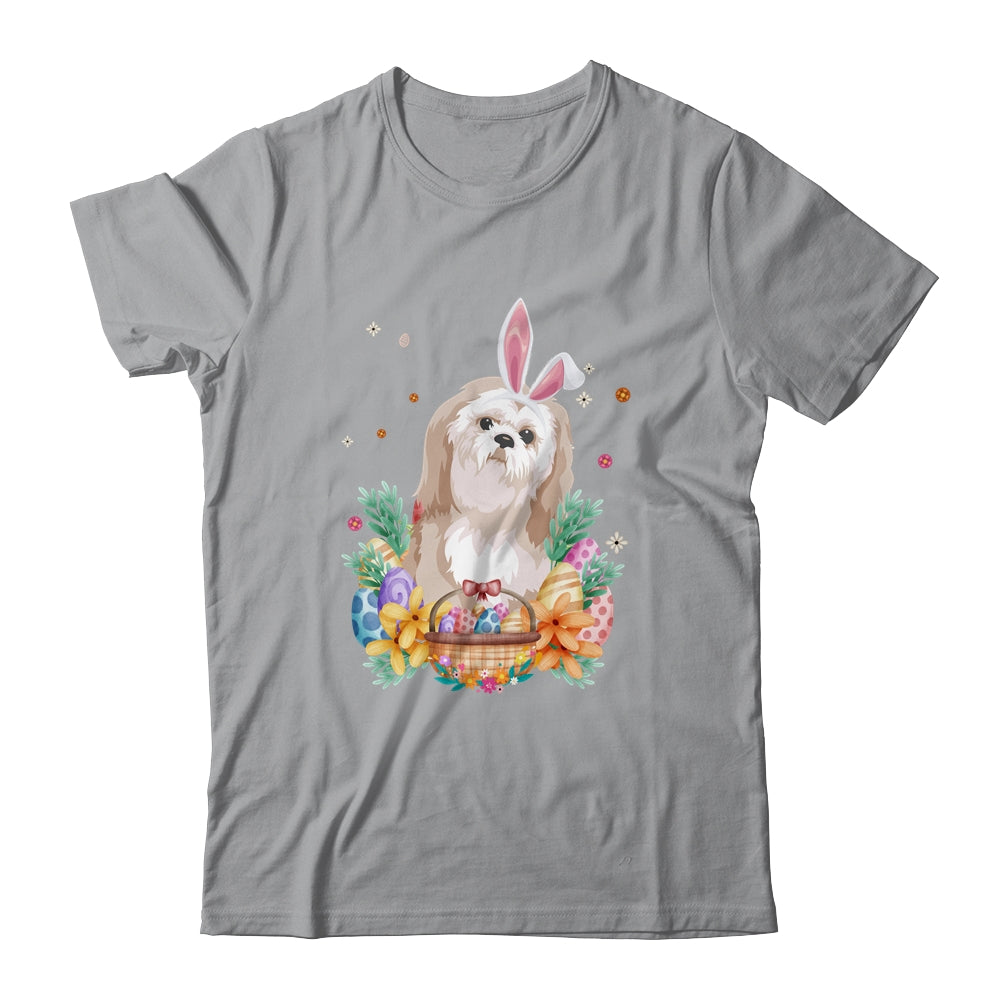 Happy Easter Cute Bunny Shih Tzu Wearing Bunny Ears Shirt & Hoodie | siriusteestore