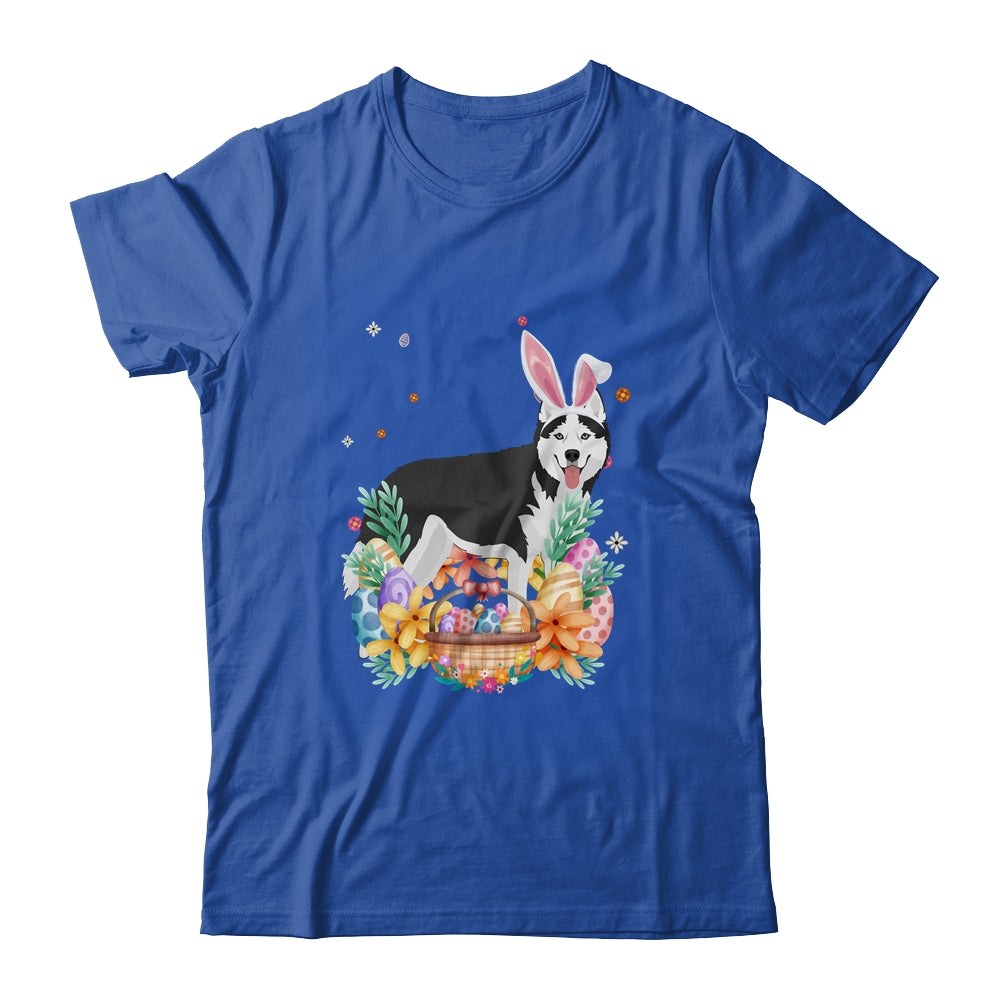Happy Easter Cute Bunny Siberian Husky Wearing Bunny Ears Shirt & Hoodie | siriusteestore
