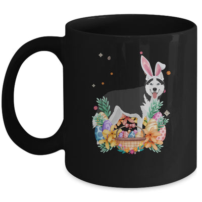 Happy Easter Cute Bunny Siberian Husky Wearing Bunny Ears Mug | siriusteestore