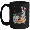 Happy Easter Cute Bunny Siberian Husky Wearing Bunny Ears Mug | siriusteestore