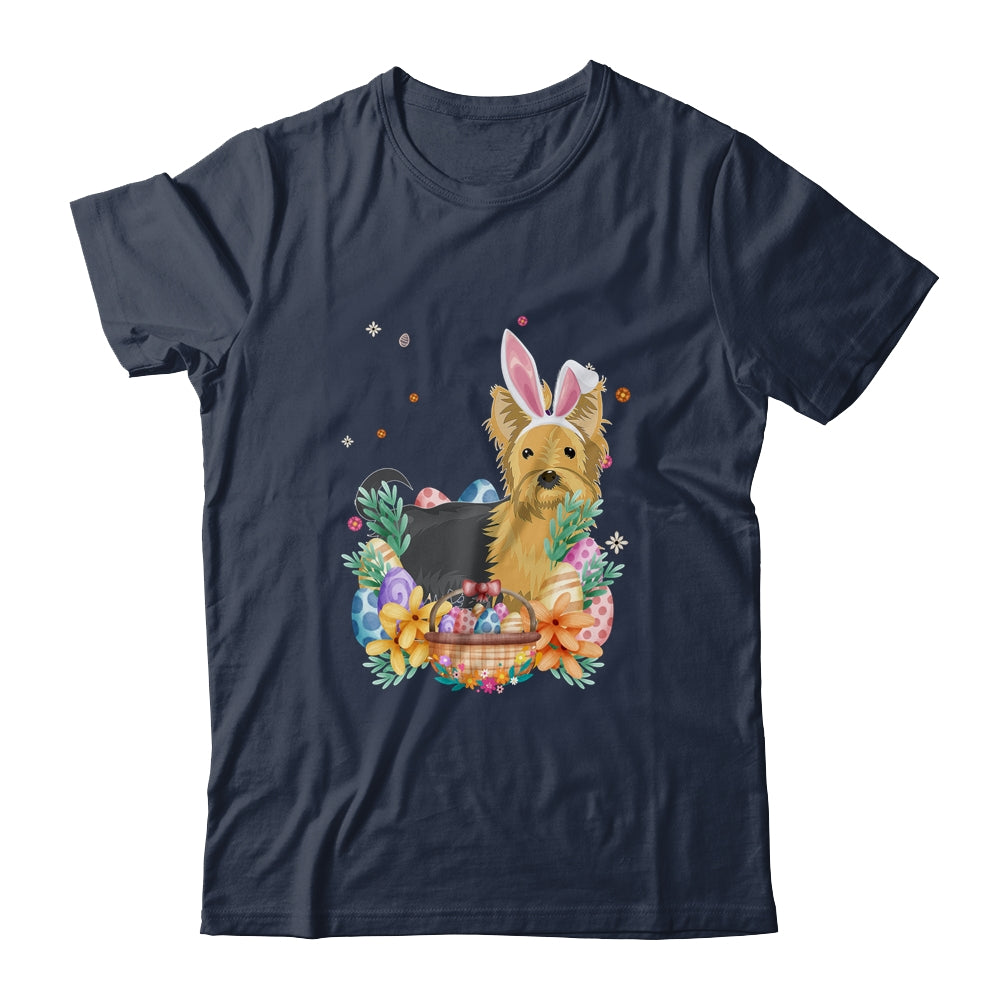 Happy Easter Cute Bunny Yorkie Wearing Bunny Ears Shirt & Hoodie | siriusteestore