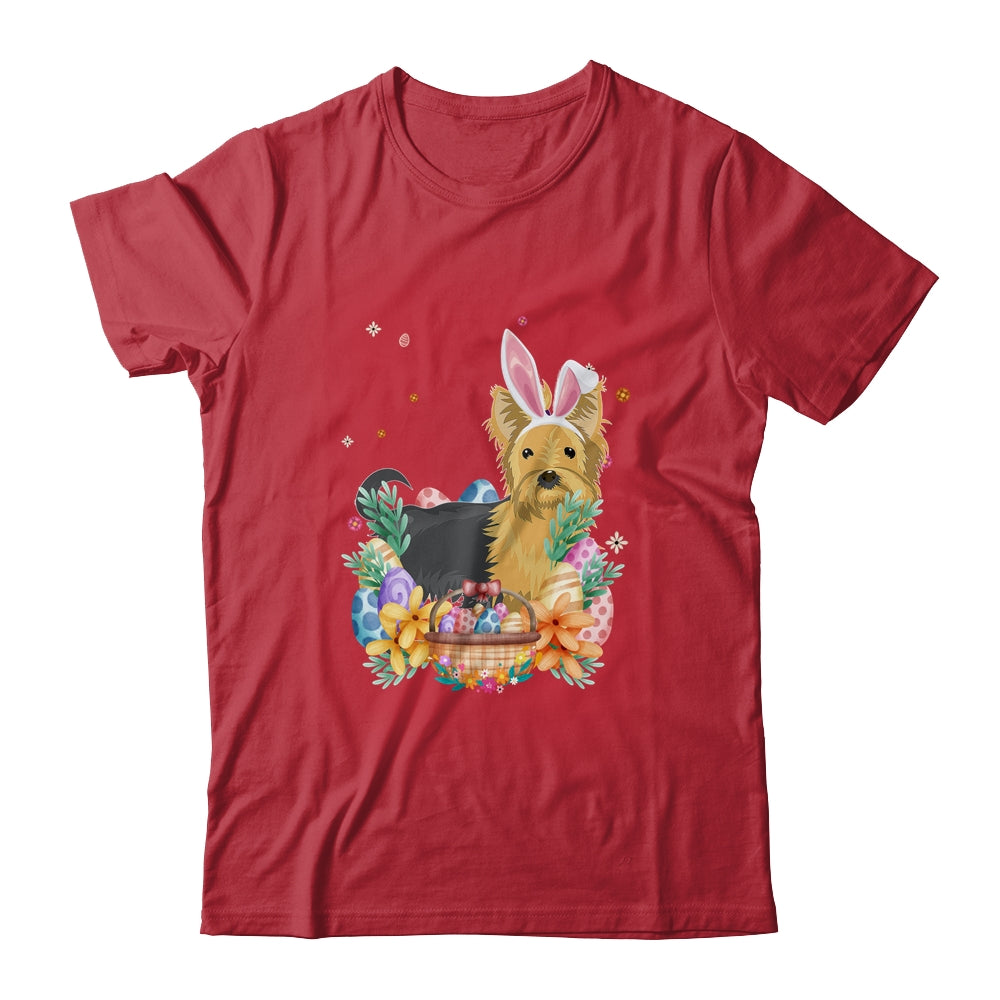 Happy Easter Cute Bunny Yorkie Wearing Bunny Ears Shirt & Hoodie | siriusteestore
