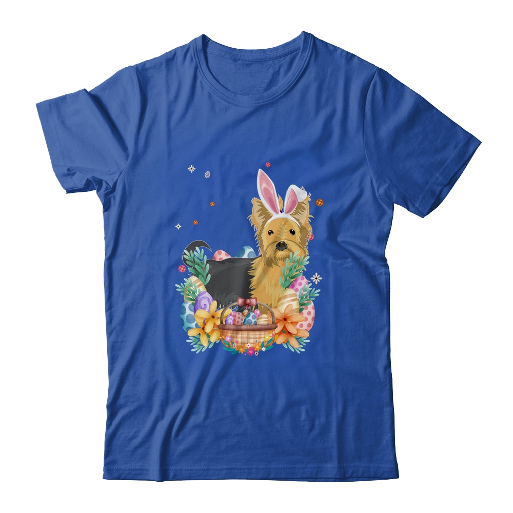 Happy Easter Cute Bunny Yorkie Wearing Bunny Ears Shirt & Hoodie | siriusteestore