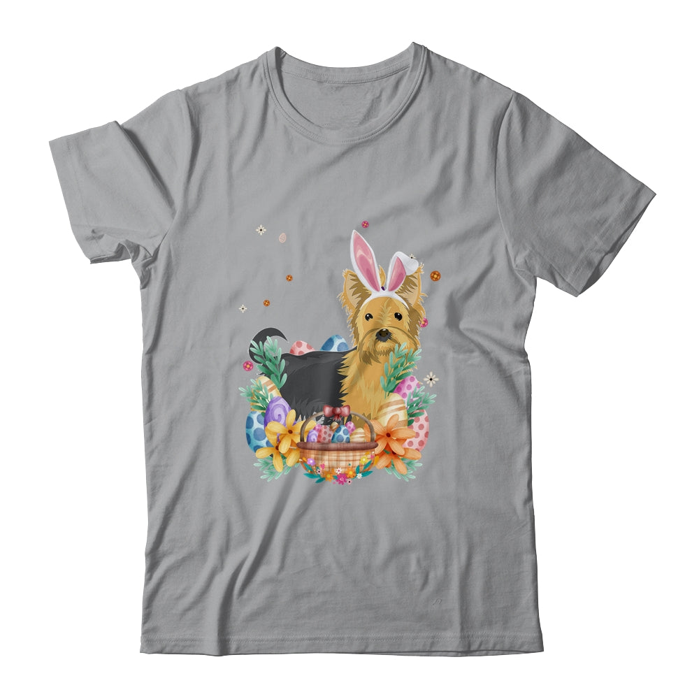 Happy Easter Cute Bunny Yorkie Wearing Bunny Ears Shirt & Hoodie | siriusteestore