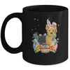 Happy Easter Cute Bunny Yorkie Wearing Bunny Ears Mug | siriusteestore