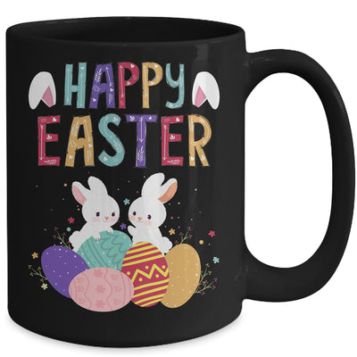 Happy Easter Day Cute Bunny With Eggs Easter Mug | siriusteestore