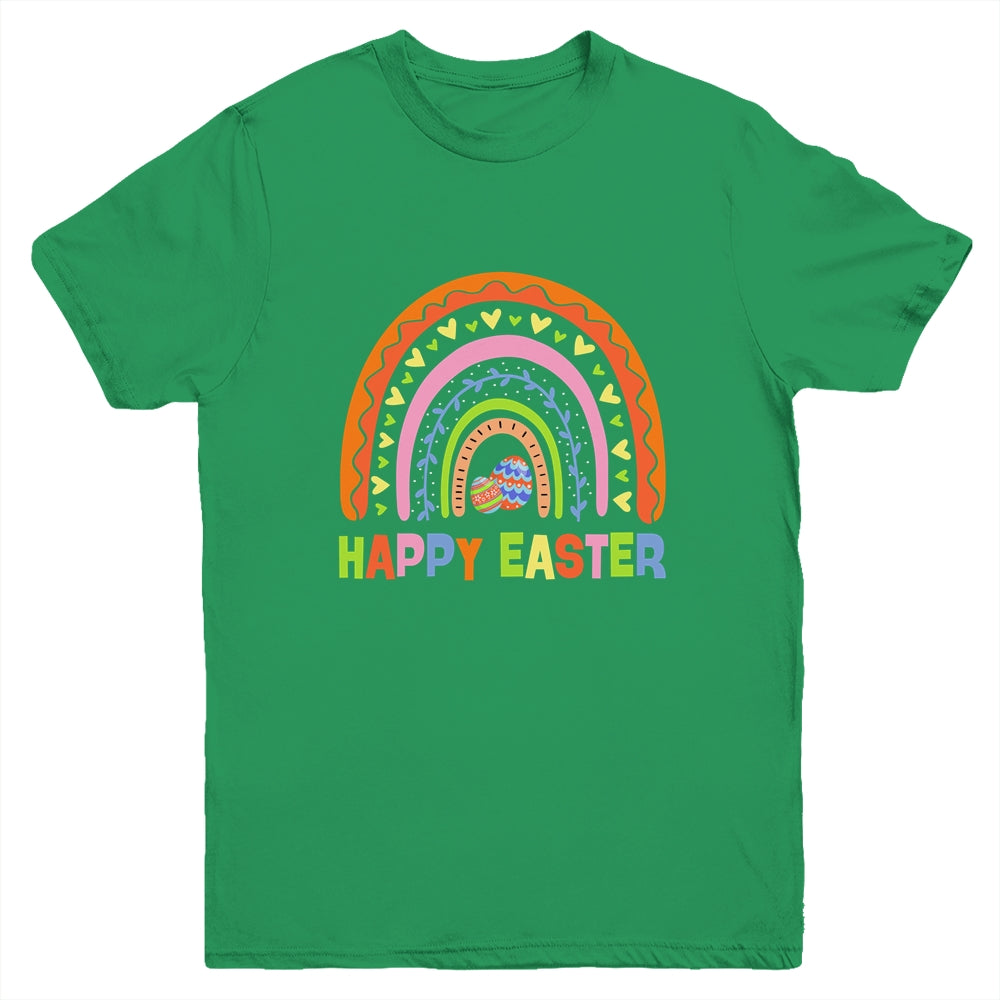 Happy Easter Rainbow Bunny Egg Easter Day Cute Youth Shirt | siriusteestore