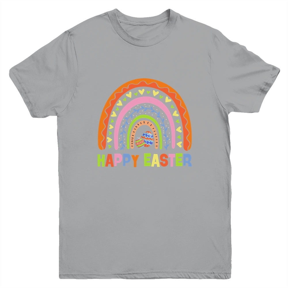 Happy Easter Rainbow Bunny Egg Easter Day Cute Youth Shirt | siriusteestore