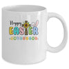 Happy Easter With Leopard Jesus Cross Sunflowers Mug | siriusteestore