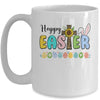 Happy Easter With Leopard Jesus Cross Sunflowers Mug | siriusteestore