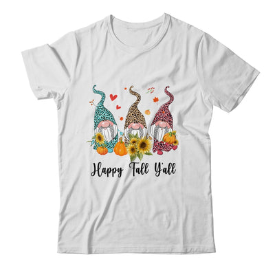 Happy Fall Y'all Gnome Leopard Pumpkin Autumn Gnomes Shirt & Hoodie | siriusteestore