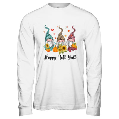 Happy Fall Y'all Gnome Leopard Pumpkin Autumn Gnomes Shirt & Hoodie | siriusteestore