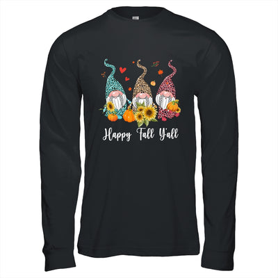 Happy Fall Y'all Gnome Leopard Pumpkin Funny Autumn Gnomes Shirt & Hoodie | siriusteestore