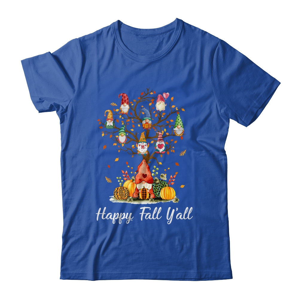Happy Fall Yall Gnomes Pumpkin Autumn Tree Thanksgiving Shirt & Hoodie | siriusteestore