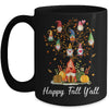 Happy Fall Yall Gnomes Pumpkin Autumn Tree Thanksgiving Mug | siriusteestore