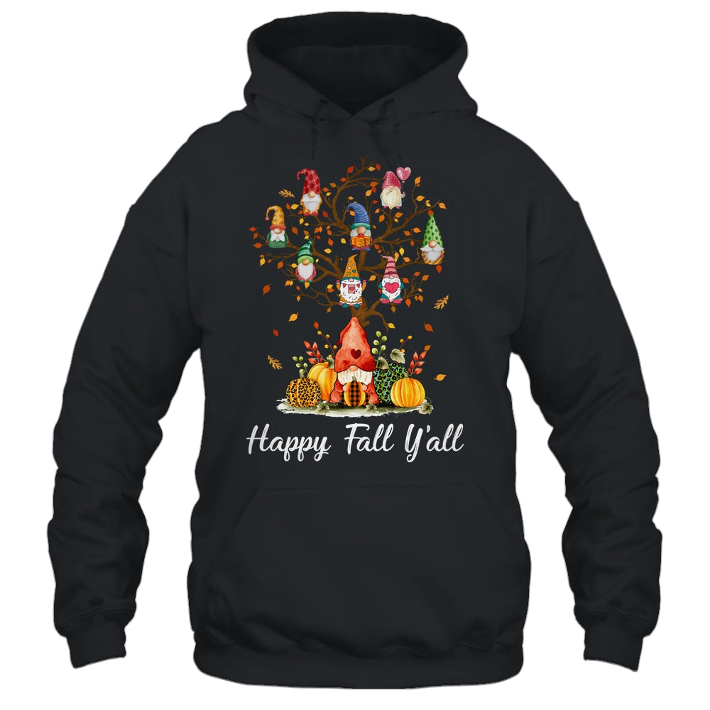 Happy Fall Yall Gnomes Pumpkin Autumn Tree Thanksgiving Shirt & Hoodie | siriusteestore