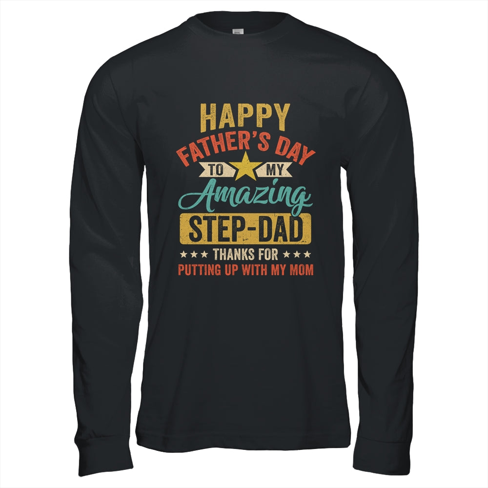 Happy Father's Day Step Dad From Daughter Vintage Shirt & Hoodie | siriusteestore