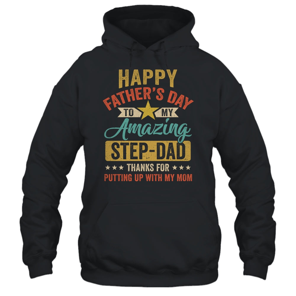 Happy Father's Day Step Dad From Daughter Vintage Shirt & Hoodie | siriusteestore