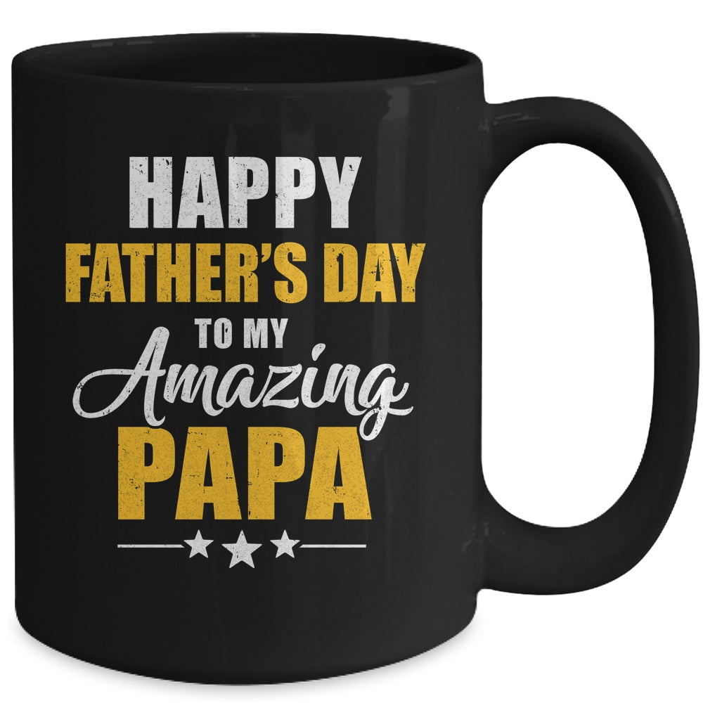 Happy Fathers Day For My Amazing Papa From Son Daughter Mug | siriusteestore