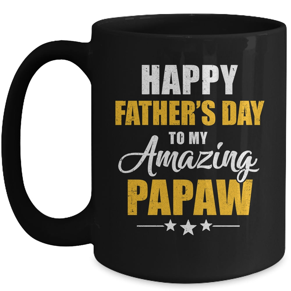 Happy Fathers Day For My Amazing Papaw From Son Daughter Mug | siriusteestore