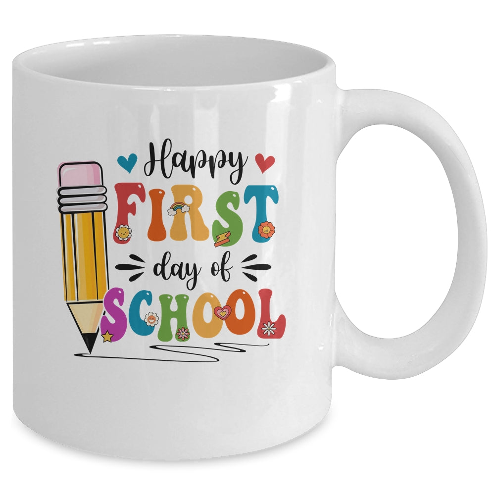 Happy First Day Of School Funny Teacher Grade Student Mug | siriusteestore