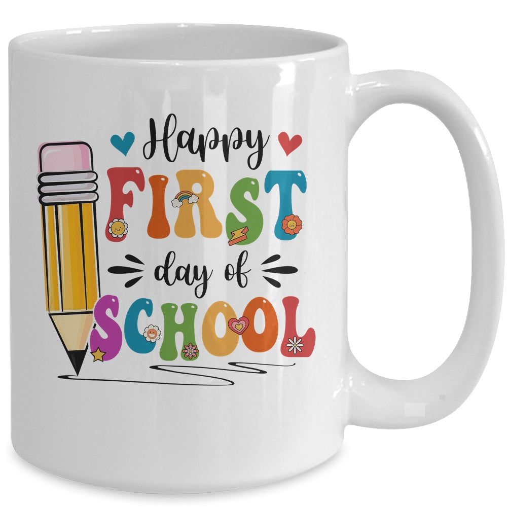 Happy First Day Of School Funny Teacher Grade Student Mug | siriusteestore