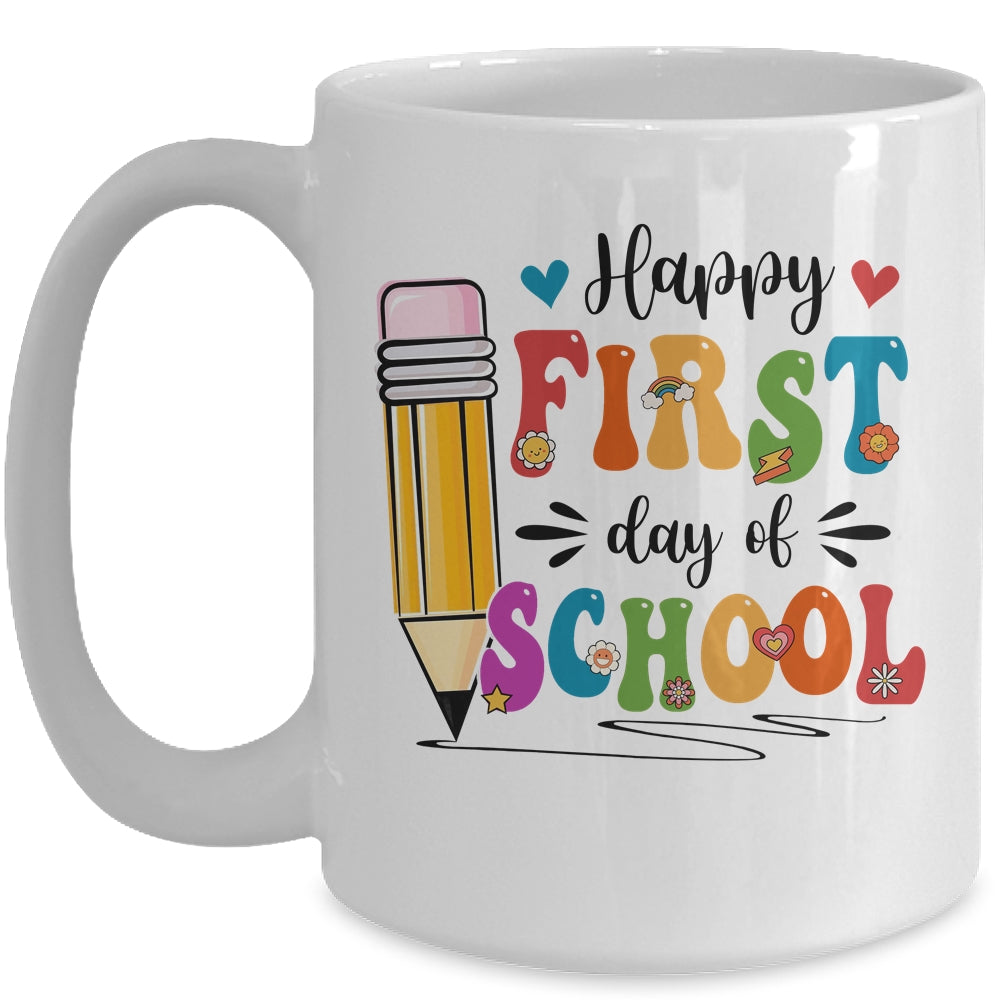 Happy First Day Of School Funny Teacher Grade Student Mug | siriusteestore