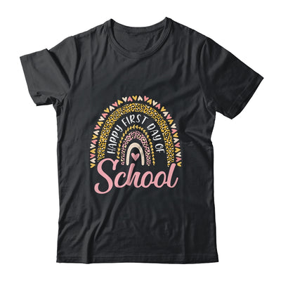 Happy First Day Of School Leopard Rainbow Back To School Shirt & Hoodie | siriusteestore