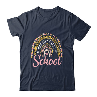 Happy First Day Of School Leopard Rainbow Back To School Shirt & Hoodie | siriusteestore