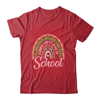 Happy First Day Of School Leopard Rainbow Back To School Shirt & Hoodie | siriusteestore