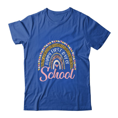 Happy First Day Of School Leopard Rainbow Back To School Shirt & Hoodie | siriusteestore