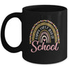 Happy First Day Of School Leopard Rainbow Back To School Mug | siriusteestore