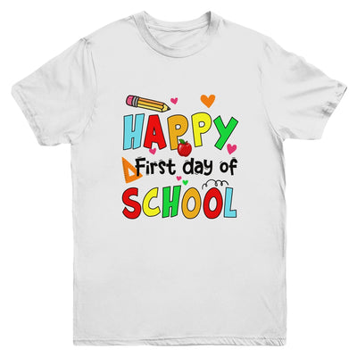 Happy First Day Of School Teacher Back To School Boys Girls Youth Shirt | siriusteestore