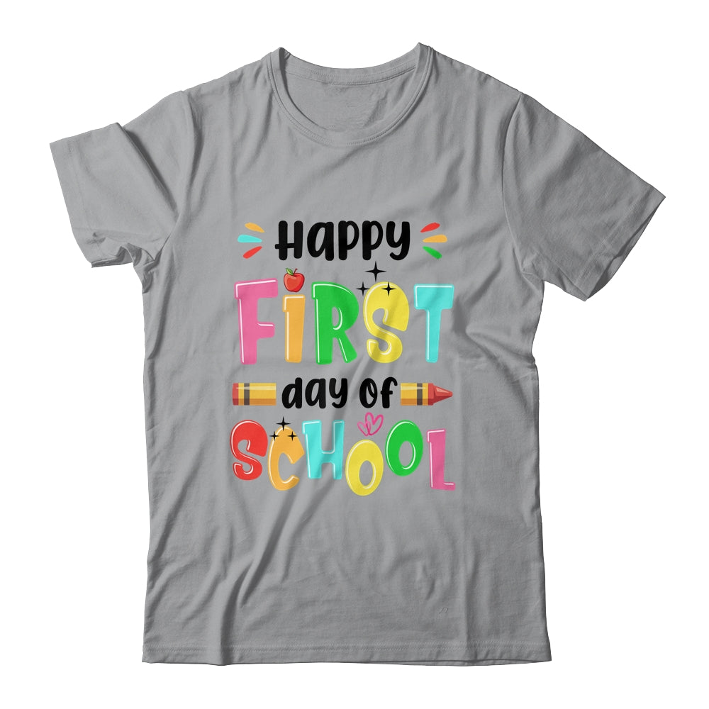 Happy First Day Of School Teacher Back To School Girls Boys Shirt & Hoodie | siriusteestore
