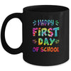 Happy First Day Of School Teachers Back To School Tie Dye Mug | siriusteestore