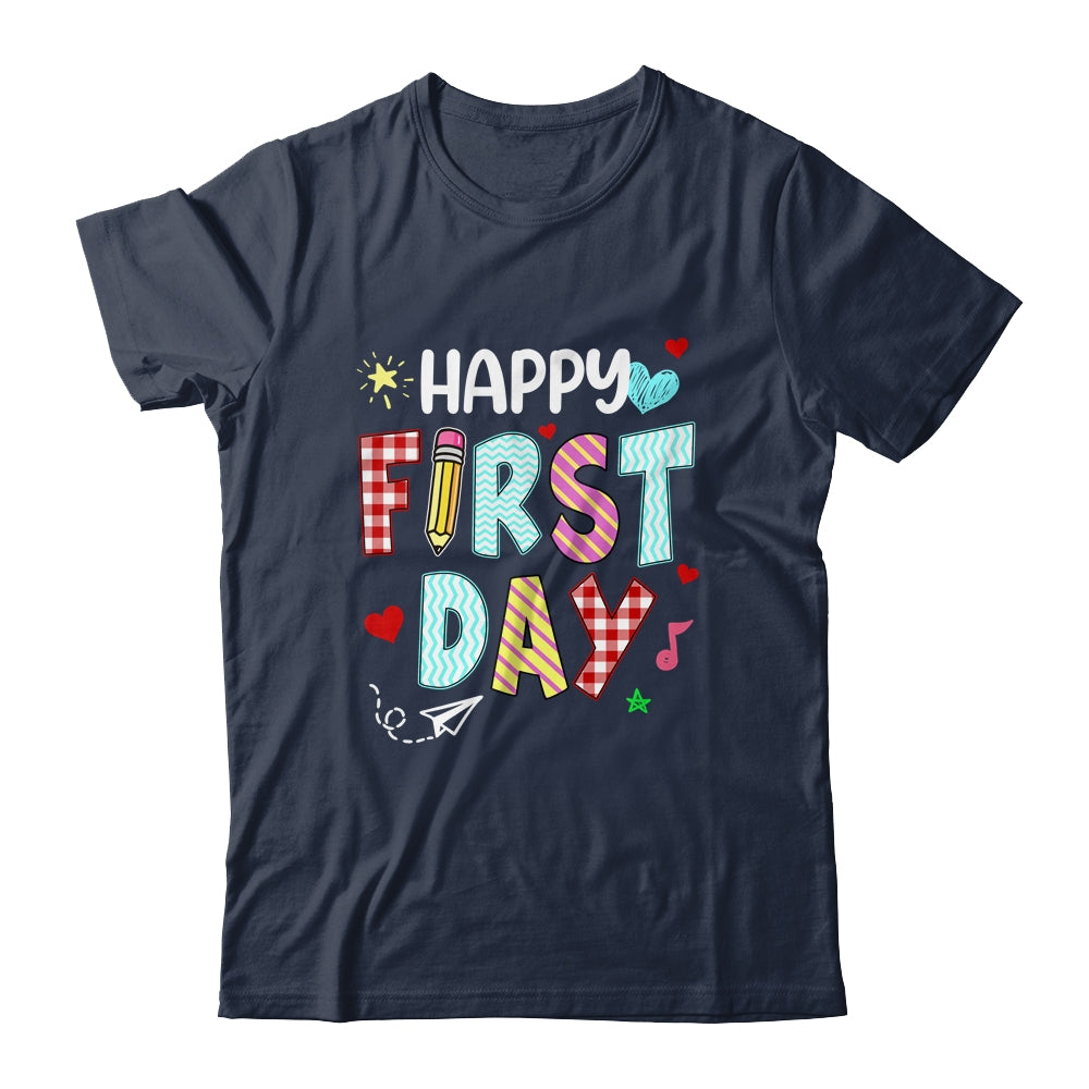 Happy First Day Welcome Back To School Teacher Shirt & Hoodie | siriusteestore