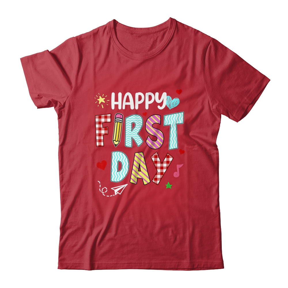 Happy First Day Welcome Back To School Teacher Shirt & Hoodie | siriusteestore