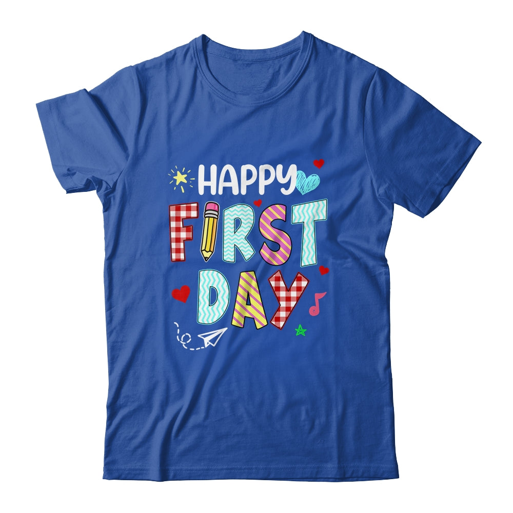 Happy First Day Welcome Back To School Teacher Shirt & Hoodie | siriusteestore