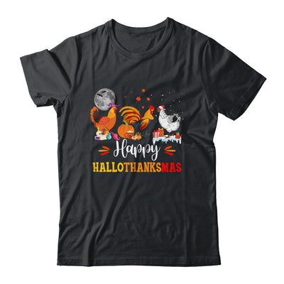 Happy Hallothanksmas Chicken Xmas Thanksgiving Halloween Shirt & Sweatshirt | siriusteestore
