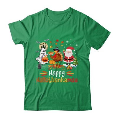 Happy Hallothanksmas Ghost Turkey Pumpkin Christmas Santa Shirt & Sweatshirt | siriusteestore